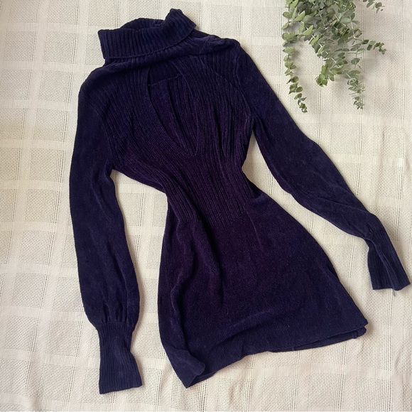 Free People Turtleneck Back Keyhole Winter Dress - Picture 2 of 7